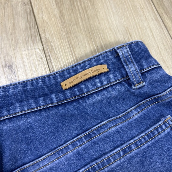 Soft Surroundings Women Pull On Bermuda Jean Shorts Size XL Denim - Picture 8 of 8